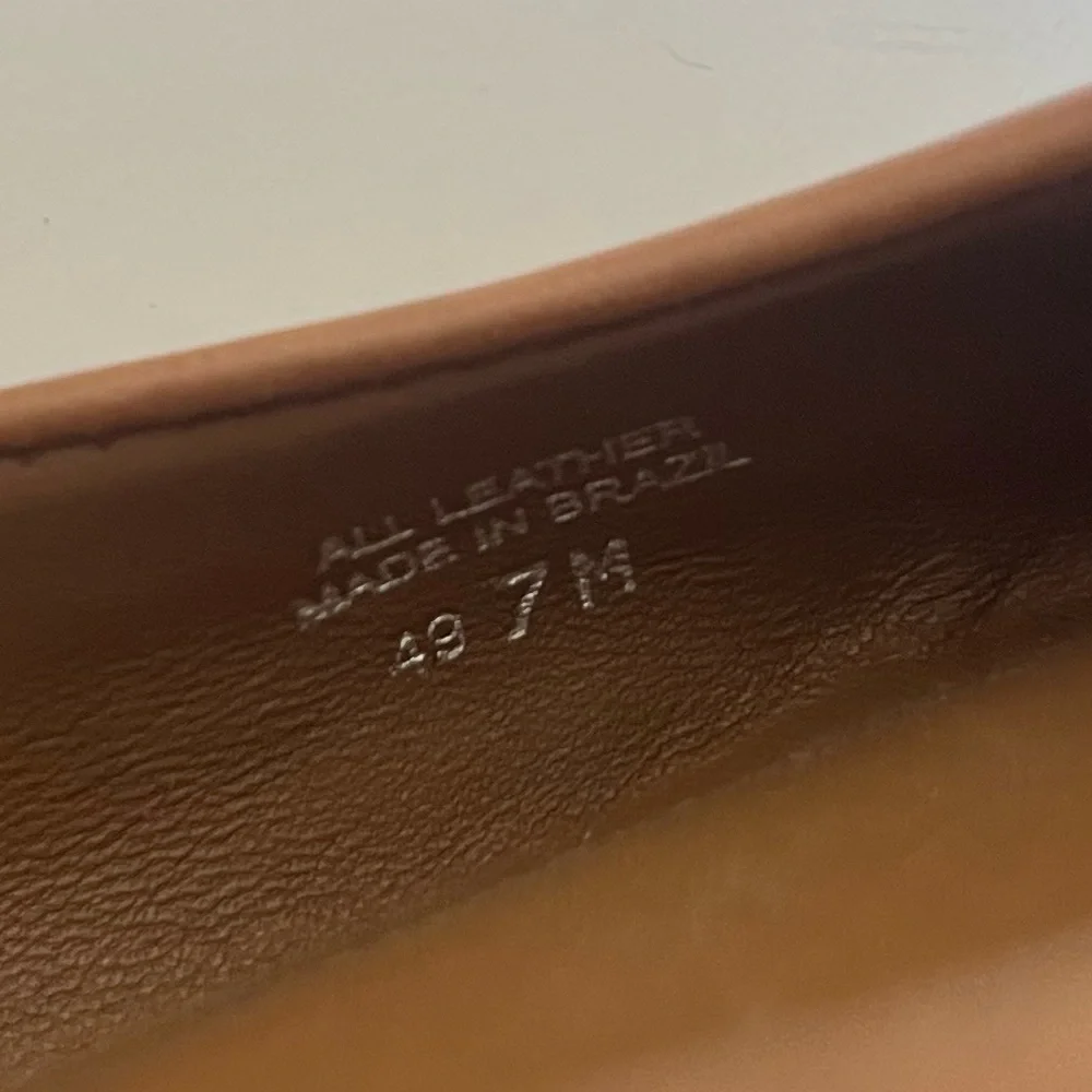 Tory Burch Clines Royal Tan Leather Ballet Flats Size 7M